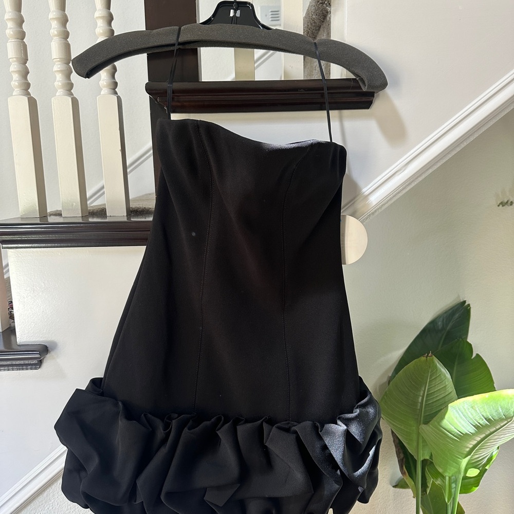 Misha Black Strapless Dress